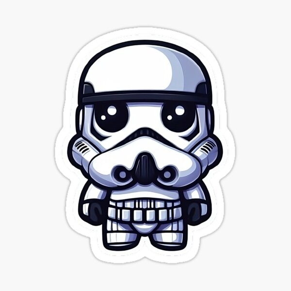 Vista previa del artículo con la obra «Soldado de asalto Chibi», diseñado y vendido por StickersNPeels.