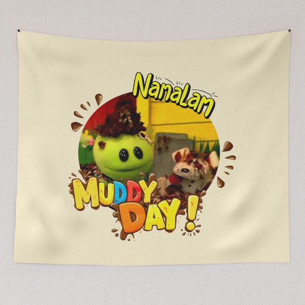 Item preview, Muddy Day - Fun Nanalan Character Design, Playful and Adorable Puppet Art, Nanalan's Messy Adventure Captured in a Cute and Colorful Illustration designed and sold by FEBRICAST.