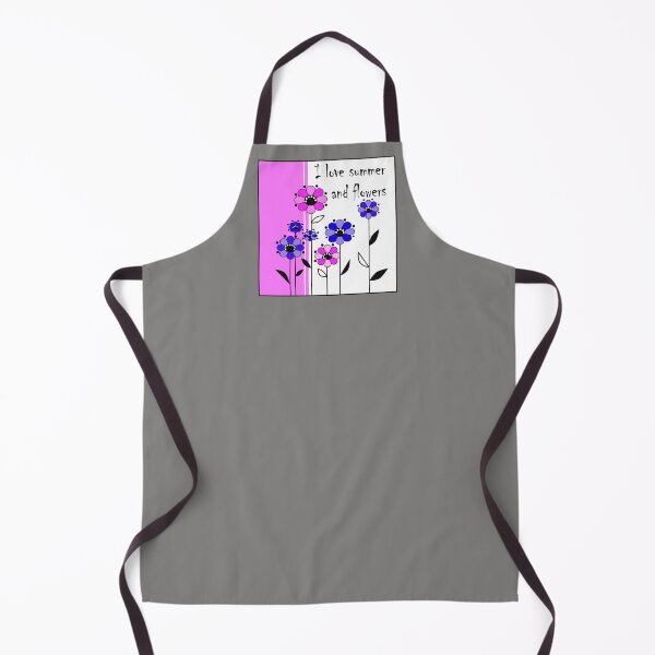 Item preview, Pattern with blue, pink and violet color flowers on a white background designed and sold by fuzzyfox.