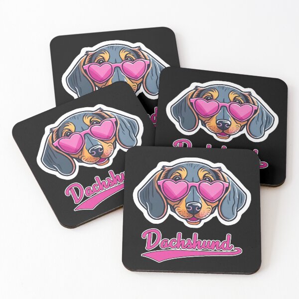 Item preview, Dachshund in Heart Shaped Sunglasses designed and sold by KellysComColors.