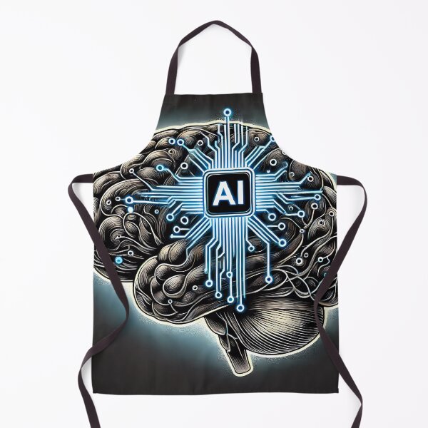 Item preview, AI Brain Circuitry Art - Futuristic Neural Network Design designed and sold by WhiteDoveArt.