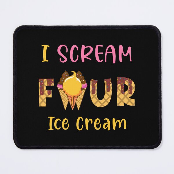 Item preview, I Scream Four Ice Cream Kids Boy Girl 4th Birthday  designed and sold by Blok45.