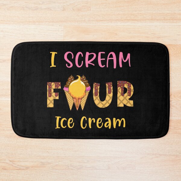 Item preview, I Scream Four Ice Cream Kids Boy Girl 4th Birthday  designed and sold by Blok45.