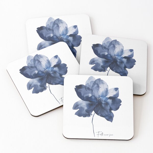 Item preview, Faith Over Fear Blue Flower designed and sold by NuWaveArt.