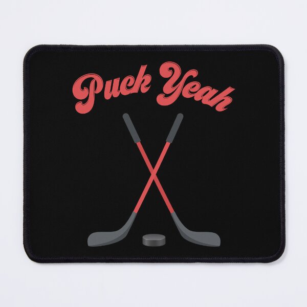Item preview, Funny Ice Hockey Puck Yeah Humor Pun Apparel Design print designed and sold by farhanhafeez.
