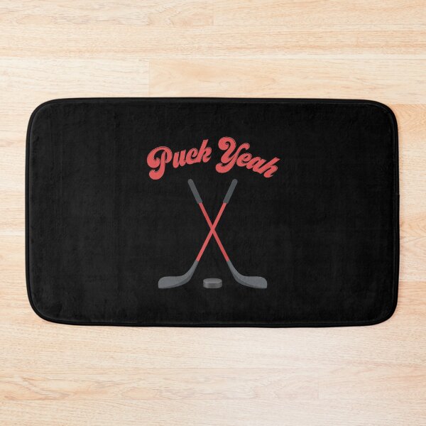 Item preview, Funny Ice Hockey Puck Yeah Humor Pun Apparel Design print designed and sold by farhanhafeez.