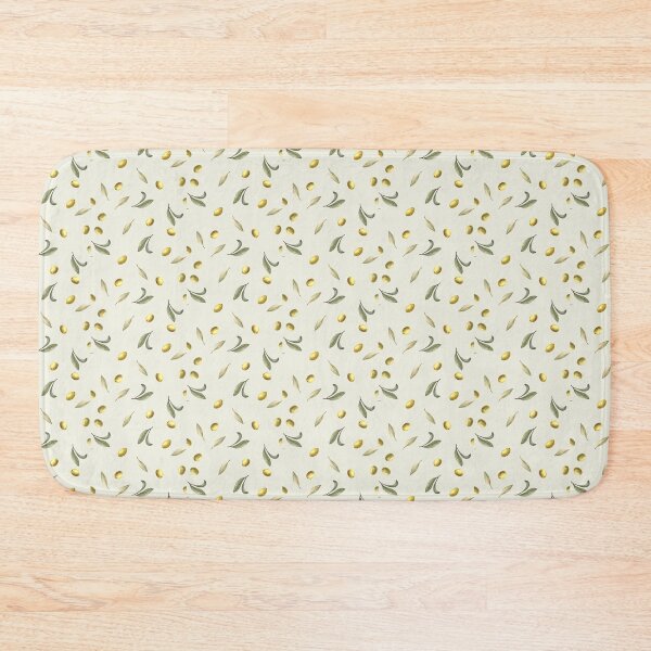 Item preview, Copy of Olive tree branch with green leaves, fruits berries. Watercolor seamless pattern.  designed and sold by BartolArt.
