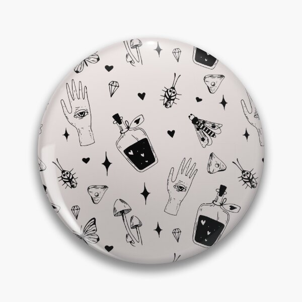 Item preview, Witchcraft magic doodles pattern designed and sold by MonochromeEcho.