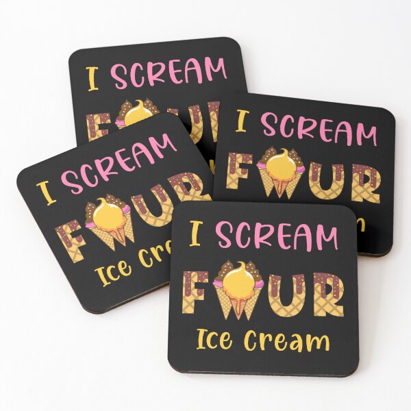 Item preview, I Scream Four Ice Cream Kids Boy Girl 4th Birthday  designed and sold by Blok45.