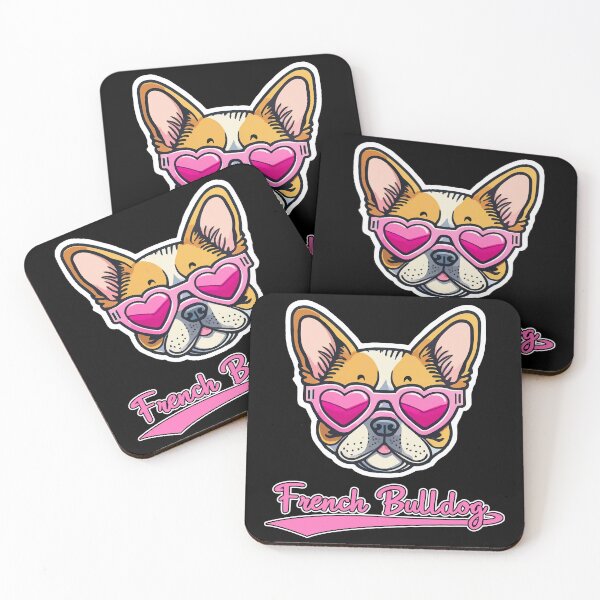 Item preview, French Bulldog in Heart Shaped Sunglasses designed and sold by KellysComColors.