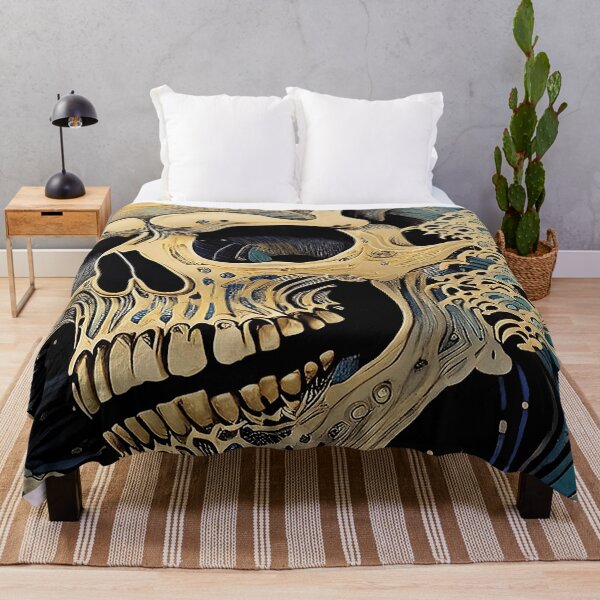 Item preview, Skull Traditional Art Japanese Print Metal/4 designed and sold by Synthwave Poem.