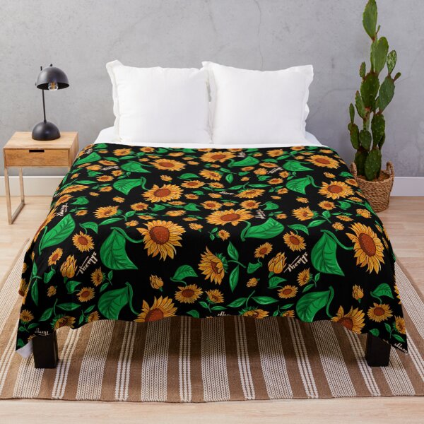 Item preview, Sunflower pattern - dark background designed and sold by Themys24.
