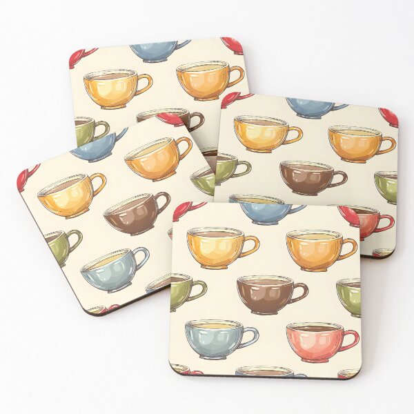 Item preview, Retro Coffee Cup Pattern designed and sold by IndyindyShop.