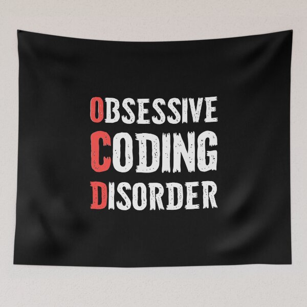 Item preview, Funny Programming Developer Programmer OCD Coding Distressed design designed and sold by farhanhafeez.