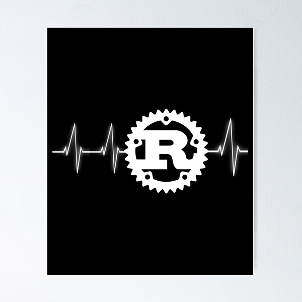 Artikel-Vorschau von Rust Programmierung Logo Herzschlag Design, designt und verkauft von farhanhafeez.