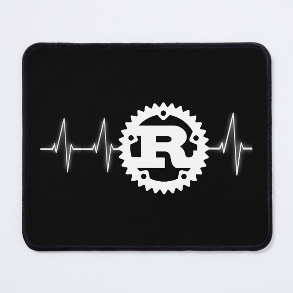 Item preview, Rust Programming logo heartbeat design design designed and sold by farhanhafeez.