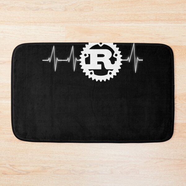Item preview, Rust Programming logo heartbeat design design designed and sold by farhanhafeez.