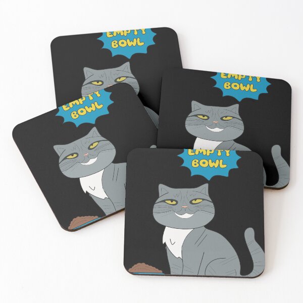 Item preview, Daemon the cat and empty bowl designed and sold by Hedon77.