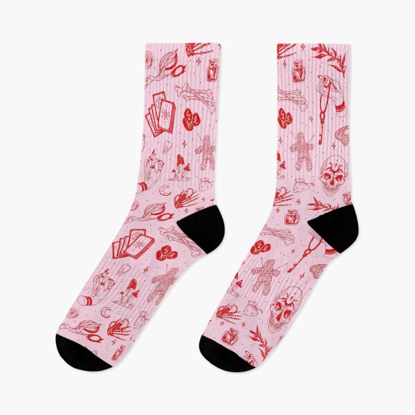 Item preview, Witchcraft occult doodles pattern pink designed and sold by MonochromeEcho.