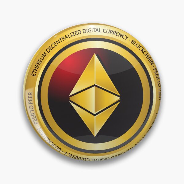 Item preview, luxury gold Ethereum Crypto currency designed and sold by ZieProject.