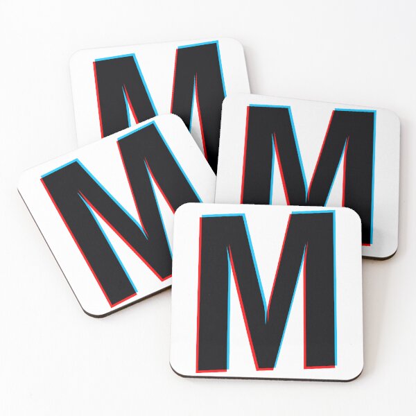Item preview, Black letter M with red and blue lines designed and sold by MUJU-pixel.