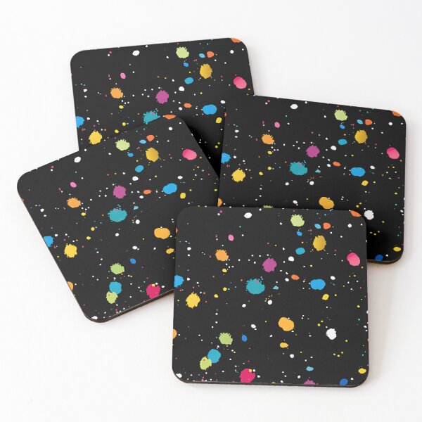 Item preview, Vibrant color spots on black background designed and sold by piairz-shop.