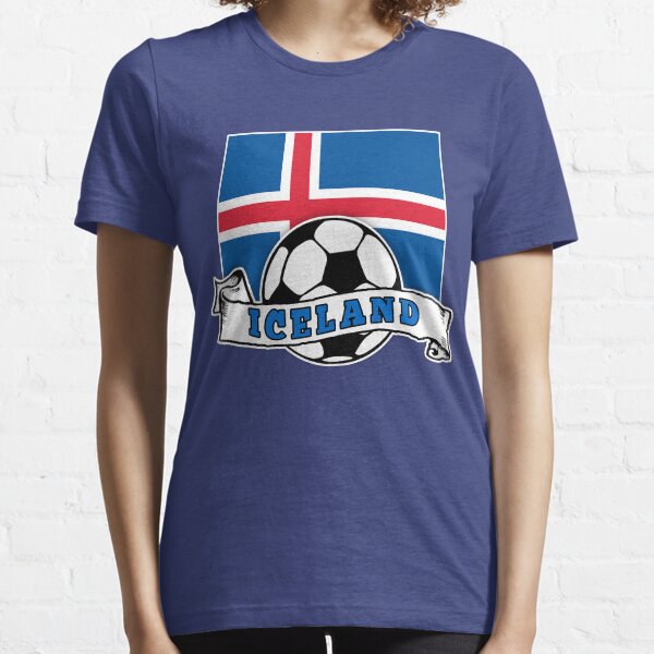 CLASSIC ICELAND FOOTBALL SOCCER SKULL FLAG T-SHIRT Fußball Fan Hooligan Banner