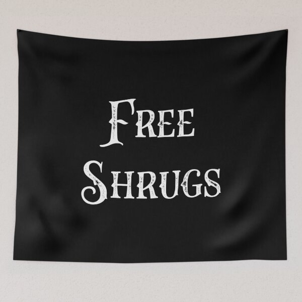 Item preview, Funny Free Shrugs Vintage Distressed Sarcastic Quote Pun design designed and sold by farhanhafeez.