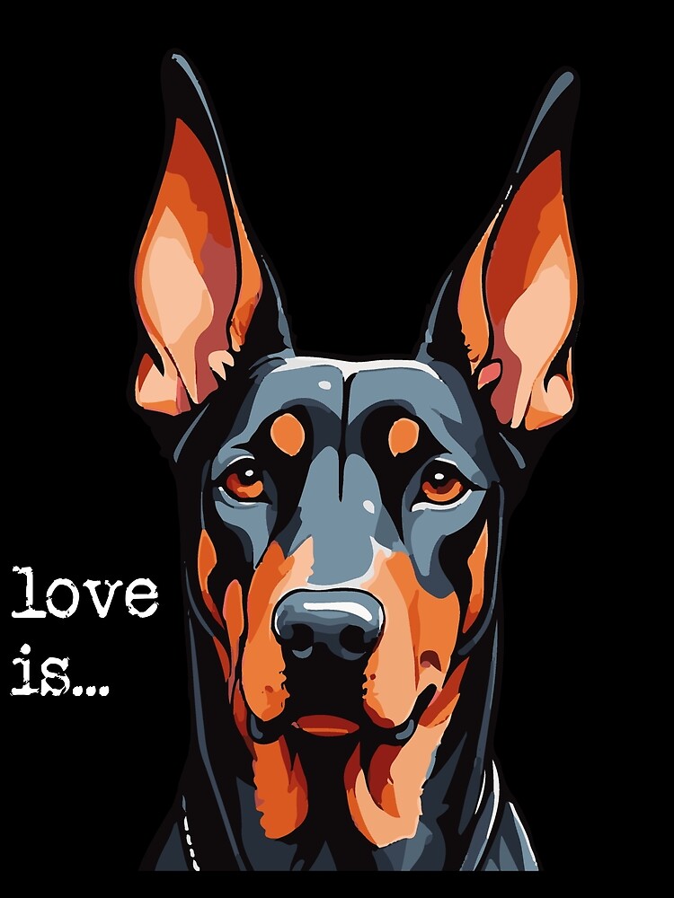 Thumbnail 3 von 3, Tuch, Doberman Love Is Pet Dobie Doberman Gear designt und verkauft von DynamicDesign.