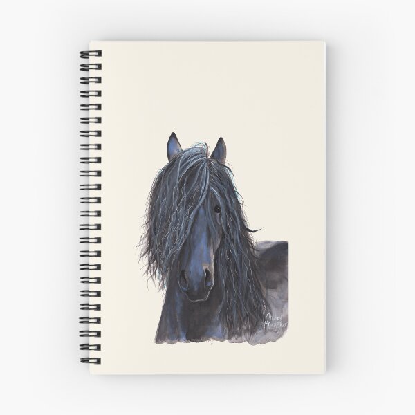Item preview, Black Friesian HORSE PRiNT ' FRieSiaN RoCK n RoLL' BY SHiRLeY MacARTHuR designed and sold by Shirley MacArthur Art.