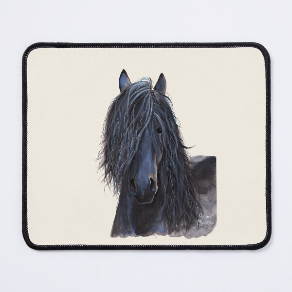 Item preview, Black Friesian HORSE PRiNT ' FRieSiaN RoCK n RoLL' BY SHiRLeY MacARTHuR designed and sold by Shirley MacArthur Art.