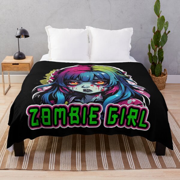 Artikelvorschau, Zombie-Mädchen, bunt, dunkles Kawaii, Anime-Horror entworfen und verkauft von Burn-Ego.