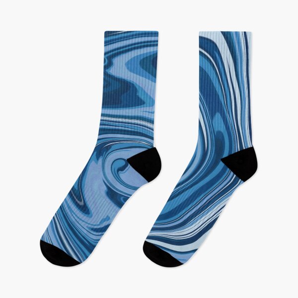 Item preview, Wavy aqua blue psychedelic abstract liquid swirl pattern designed and sold by Quacktails.