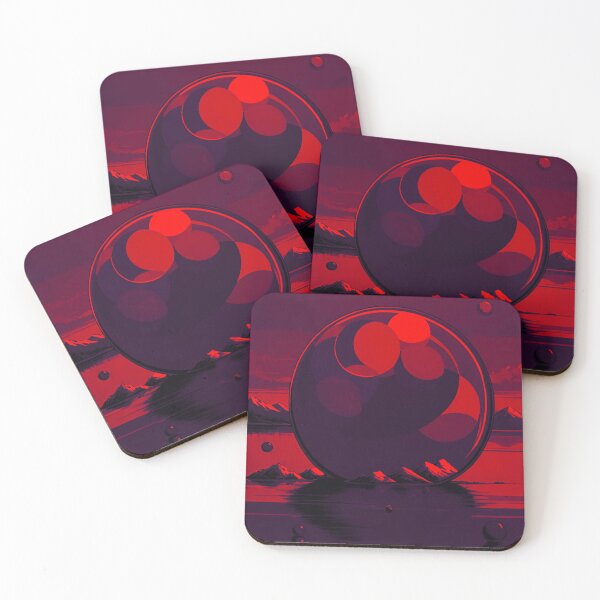 Item preview, Elegant Depths: Dark Red and Navy Bubbles designed and sold by GrizzlyCollective.