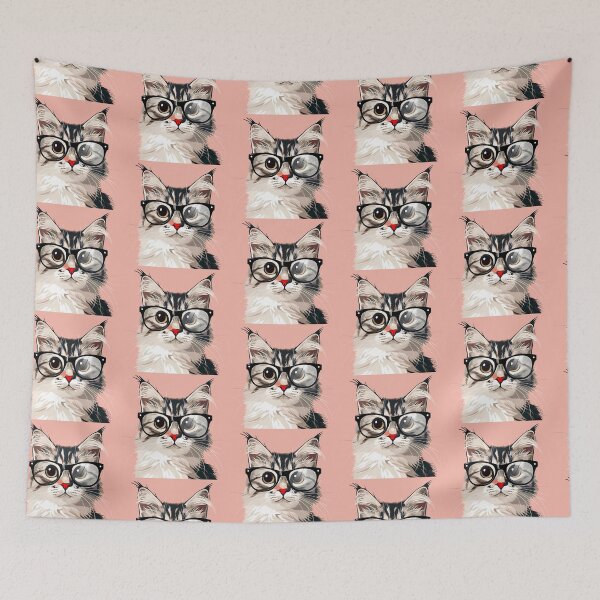 Item preview, Cat Wearing Glasses designed and sold by taniasofia.