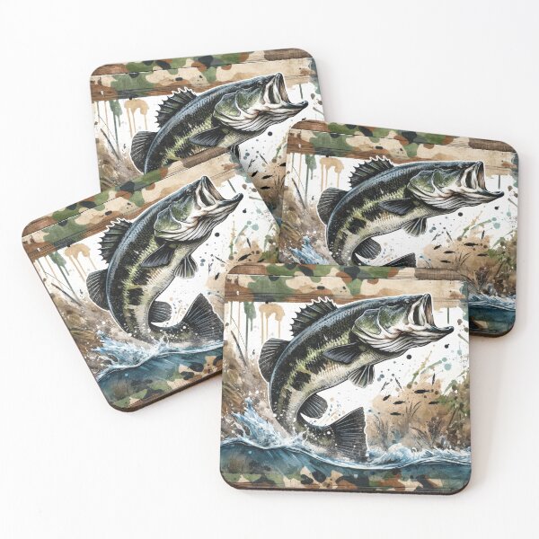 Item preview, Dynamic Bass Fishing Adventure Artwork designed and sold by Marie Gems.