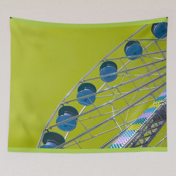 Item preview, Blue and yellow  toned picture of a Ferris wheel designed and sold by Photopat.