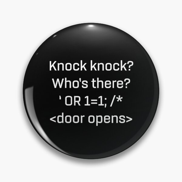 Item preview, Funny SQL product SQL Injection Knock Knock Joke print designed and sold by farhanhafeez.