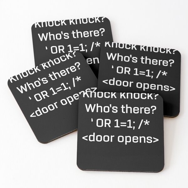 Item preview, Funny SQL product SQL Injection Knock Knock Joke print designed and sold by farhanhafeez.