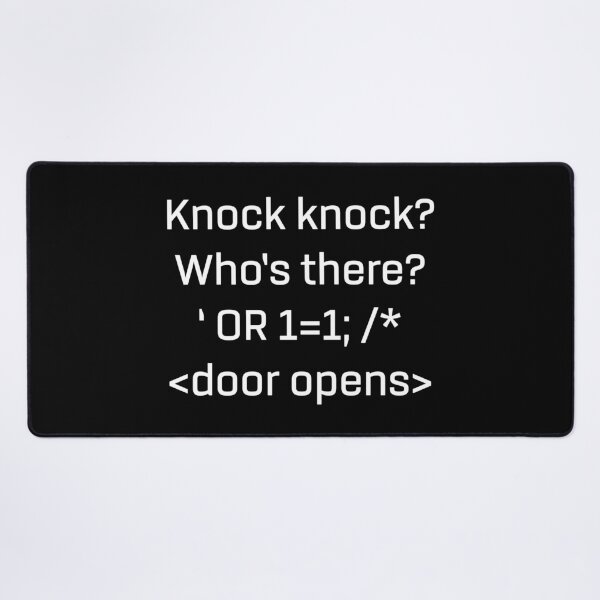 Item preview, Funny SQL product SQL Injection Knock Knock Joke print designed and sold by farhanhafeez.