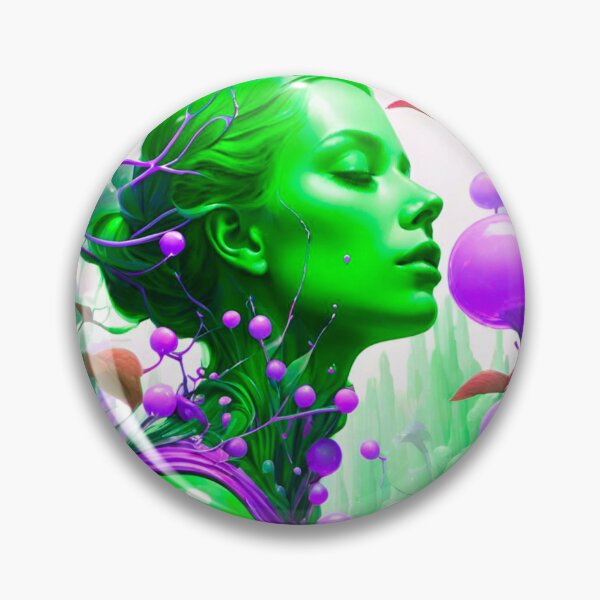 Item preview, Mystic Wonderland: Green and Purple Woman on Alien Planet designed and sold by GrizzlyCollective.