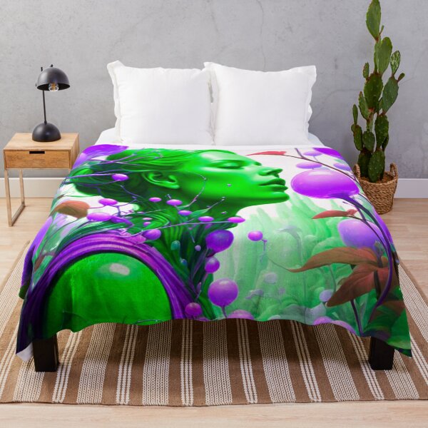 Item preview, Mystic Wonderland: Green and Purple Woman on Alien Planet designed and sold by GrizzlyCollective.