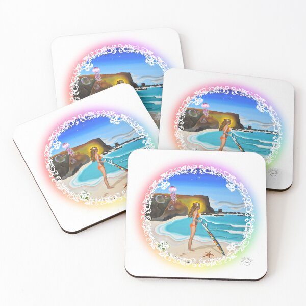 Item preview, Surfer, tropical rainbow beach designed and sold by GabiVitryArt.
