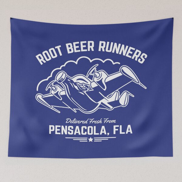 Item preview, Root Beer Runners (White on Blue Design) designed and sold by Justin Ellis.
