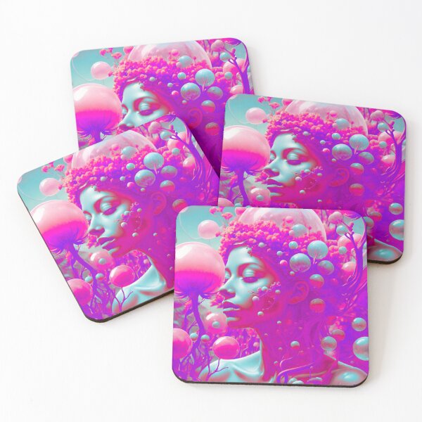 Item preview, Galactic Enigma: Pink and Purple Extraterrestrial Woman designed and sold by GrizzlyCollective.