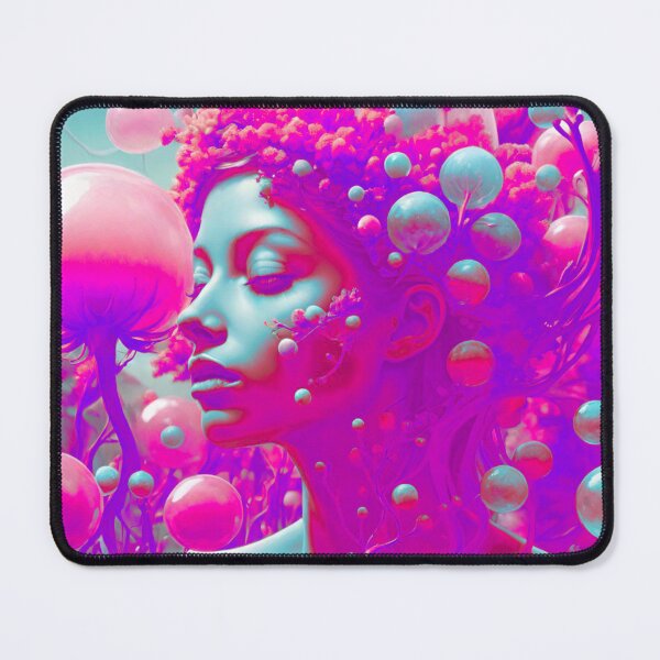 Item preview, Galactic Enigma: Pink and Purple Extraterrestrial Woman designed and sold by GrizzlyCollective.
