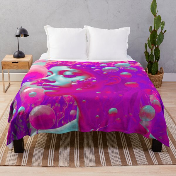 Item preview, Galactic Enigma: Pink and Purple Extraterrestrial Woman designed and sold by GrizzlyCollective.