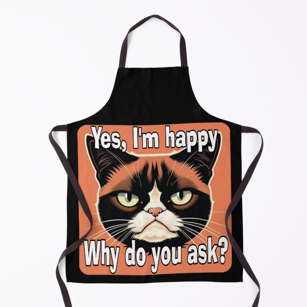 Item preview, Grumpy Cat Yes I'm Happy Joke designed and sold by jessephotoart.