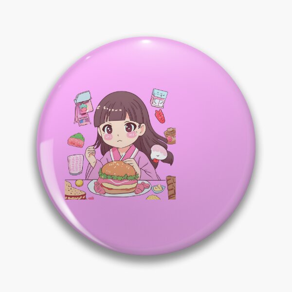 Item preview, niña comiendo comida kawaii designed and sold by cloudzer0000.