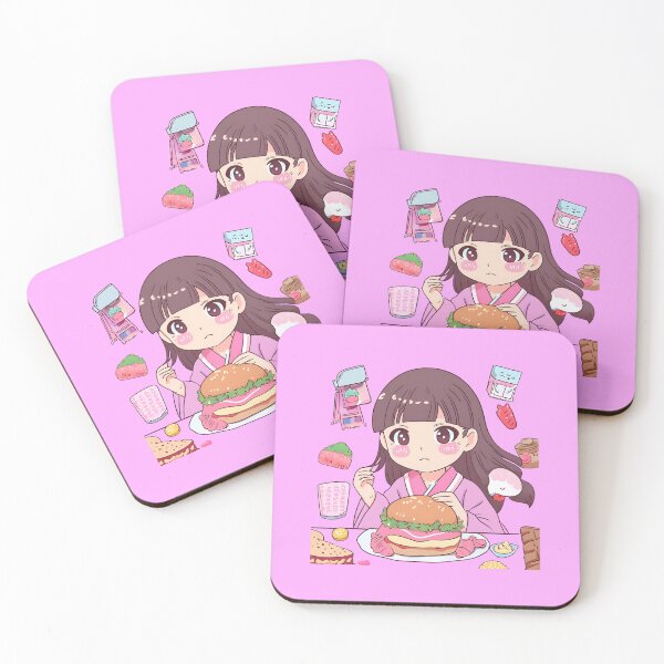 Item preview, girl eating kawaii food designed and sold by cloudzer0000.